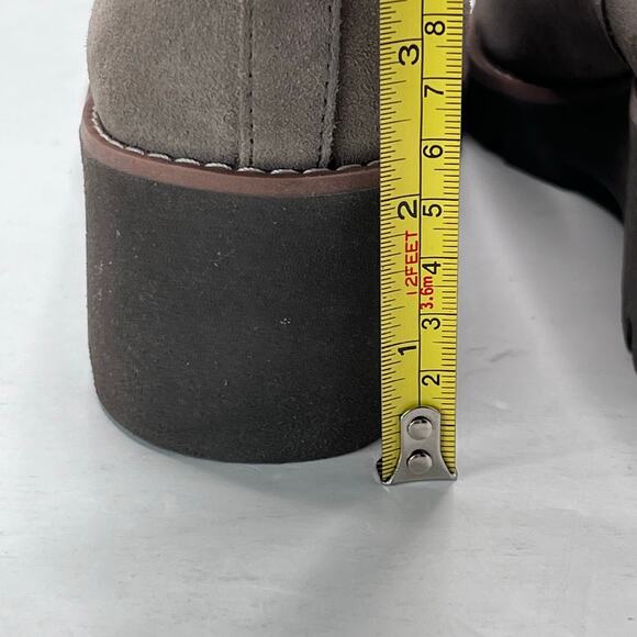 Vionic Hazal Wedge Suede Side Zip Ankle Boots Stone Women's 5 NWOB - Picture 4 of 9